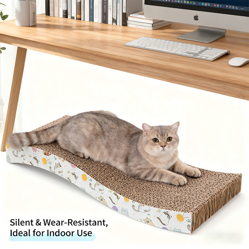 S-Shaped Corrugated Cardboard Cat Scratcher