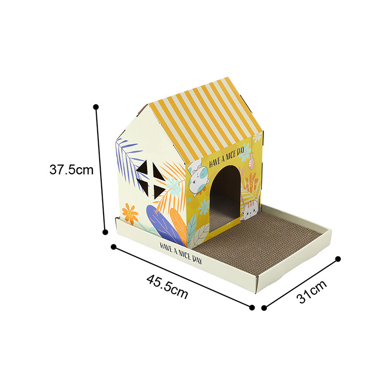 Sunny Purr-fect Cat Cottage with Scratching Tray Sunny Purr-fect Cat Cottage with Scratching Tray