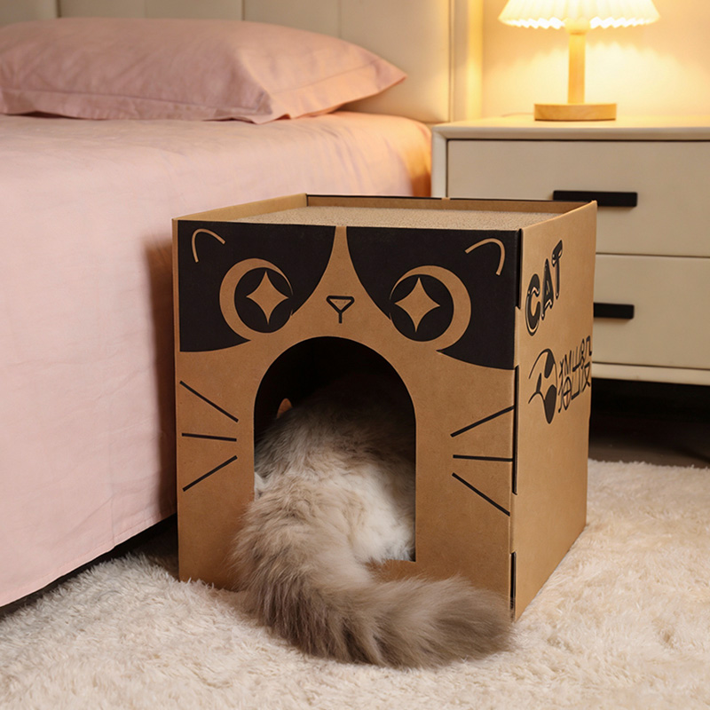 Meow Cube Cat Scratcher House