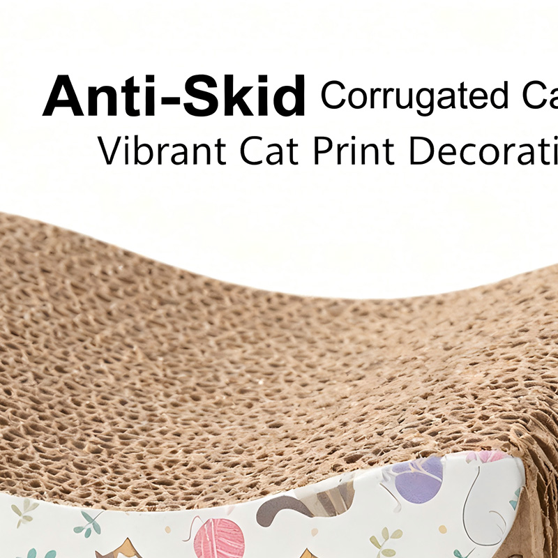 W-Shaped Corrugated Cardboard Cat Scratcher