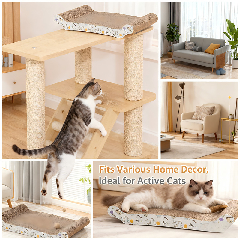 Sofa Bed Type Corrugated Cardboard Cat Scratcher Sofa Bed Type Corrugated Cardboard Cat Scratcher