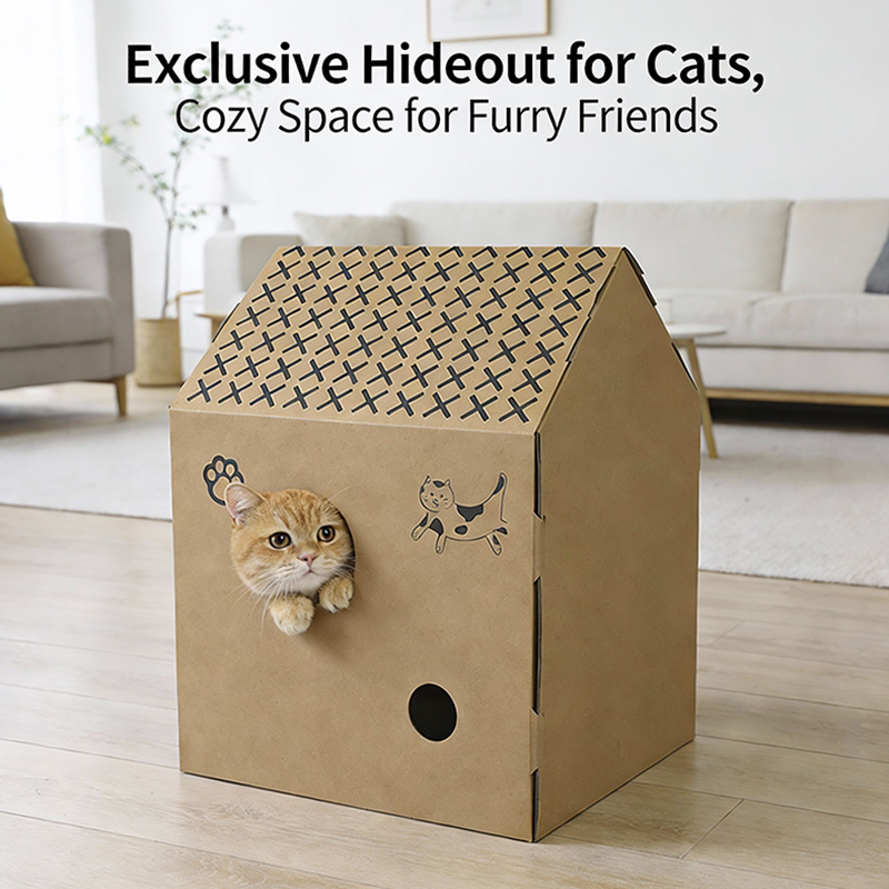 Meow Haven Cardboard Cat House