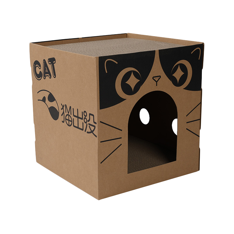 Black-letter Kraft paper cube Cat sightings 006