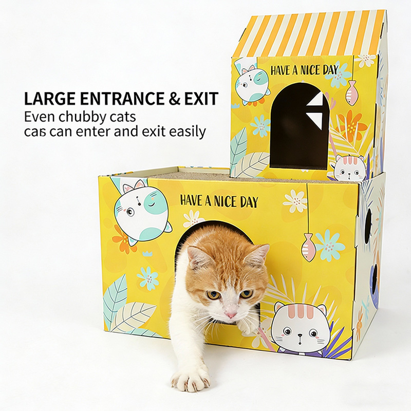 Sunny Purr-fect 2-Story Cat Villa