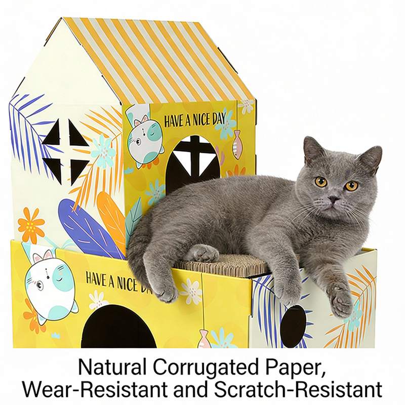 Sunny Purr-fect 2-Story Cat Villa