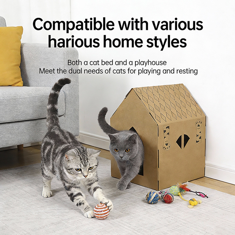 Meow Haven Cardboard Cat House