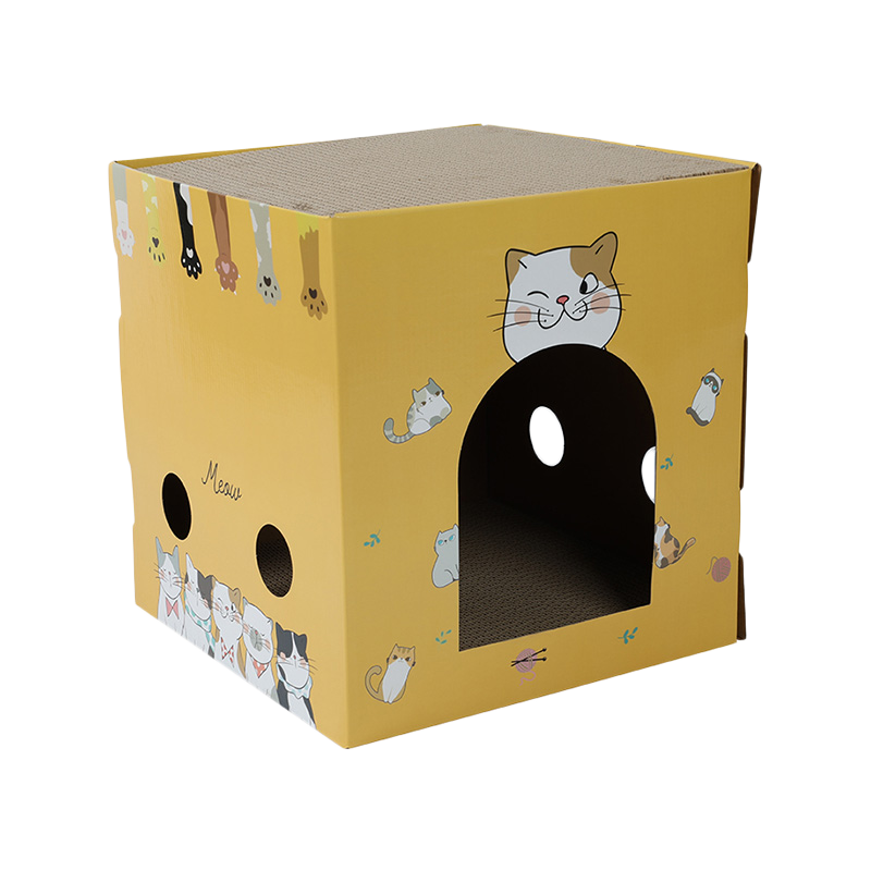 Yellow Cube - Roof Cat Scratching Post 001