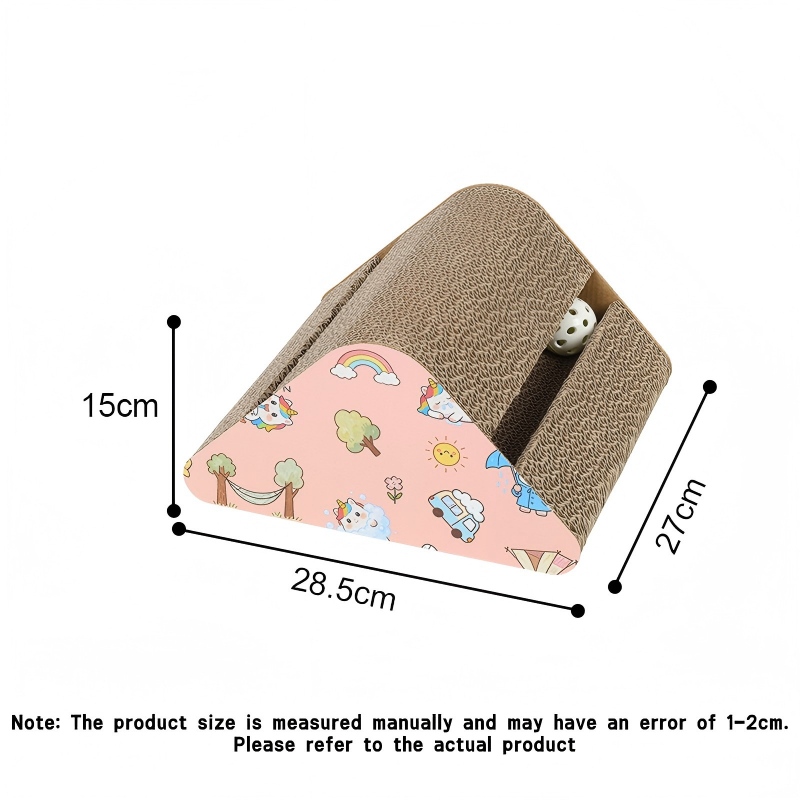 Triangle Bell Corrugated Cardboard Cat Scratcher