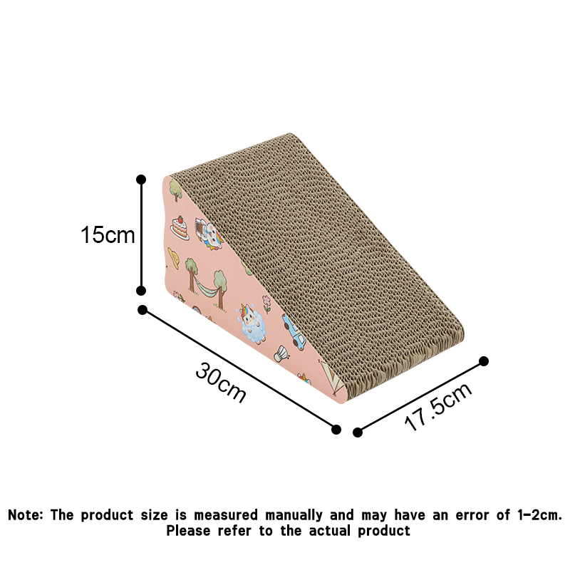 Cheese-Shaped Corrugated Cardboard Cat Scratcher Ramp