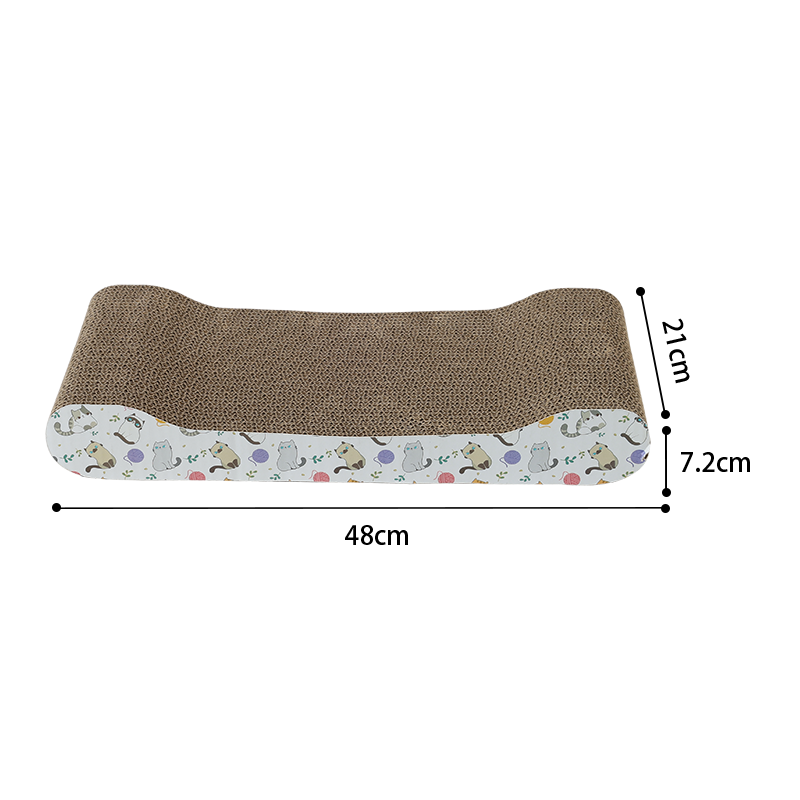 Bone-Shaped Corrugated Cardboard Cat Scratcher 