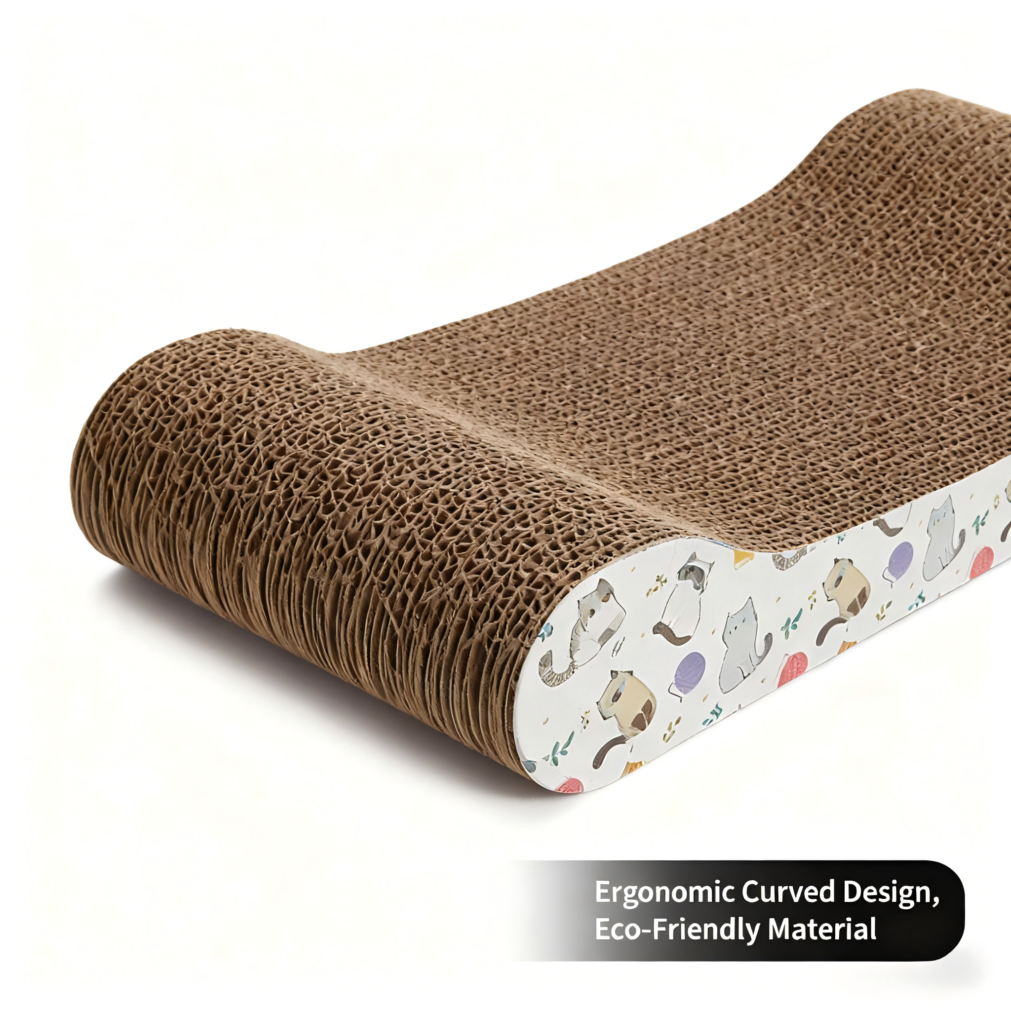 Bone-Shaped Corrugated Cardboard Cat Scratcher 