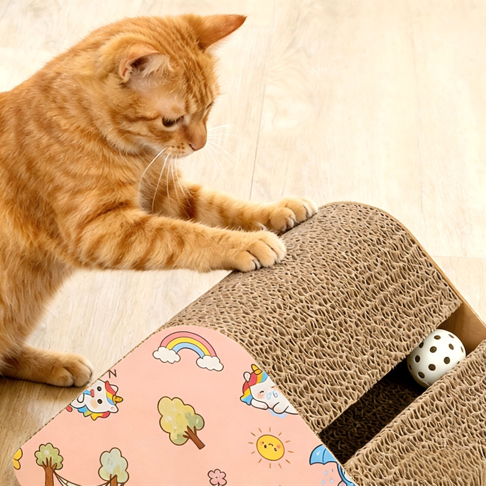 Triangle Bell Corrugated Cardboard Cat Scratcher