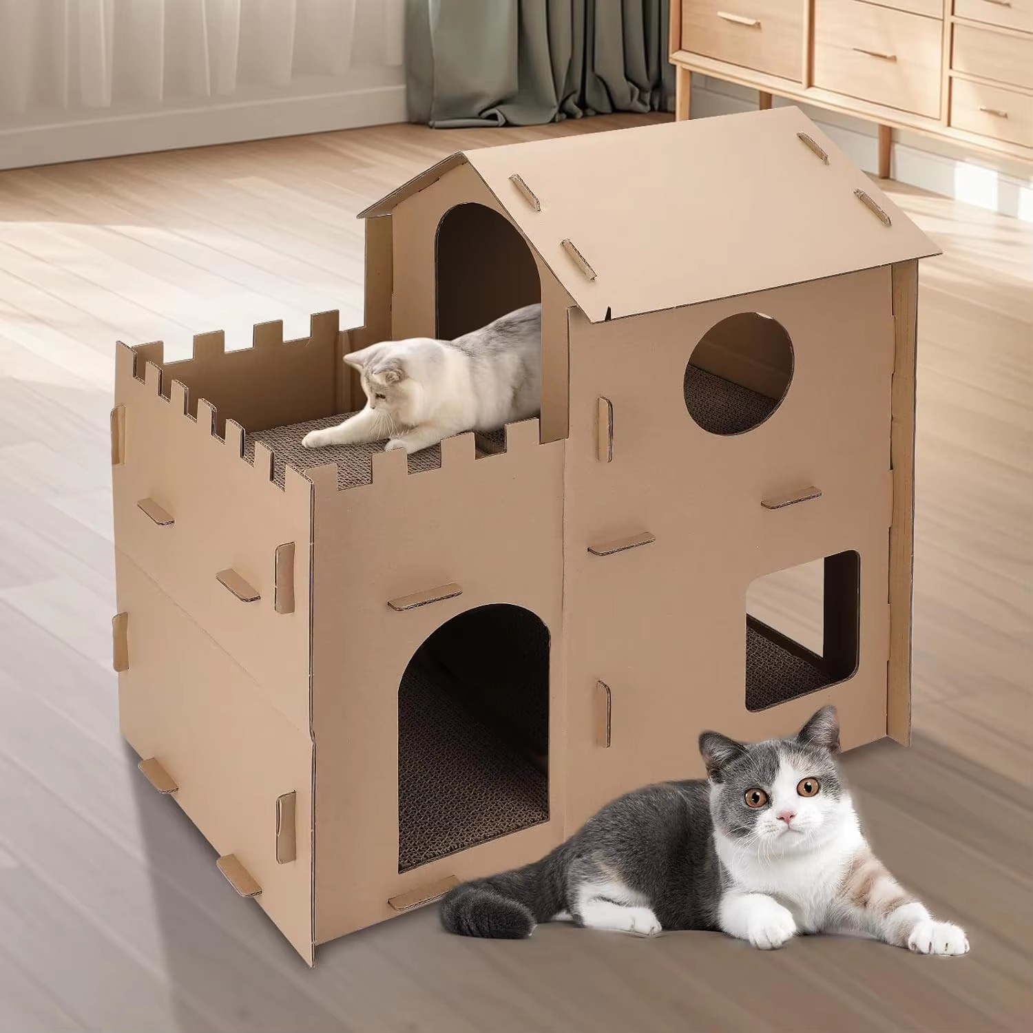 Royal Cardboard Cat Castle
