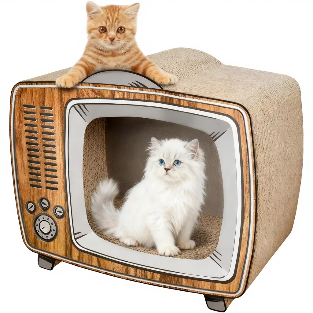 Vintage TV Cat Scratcher House