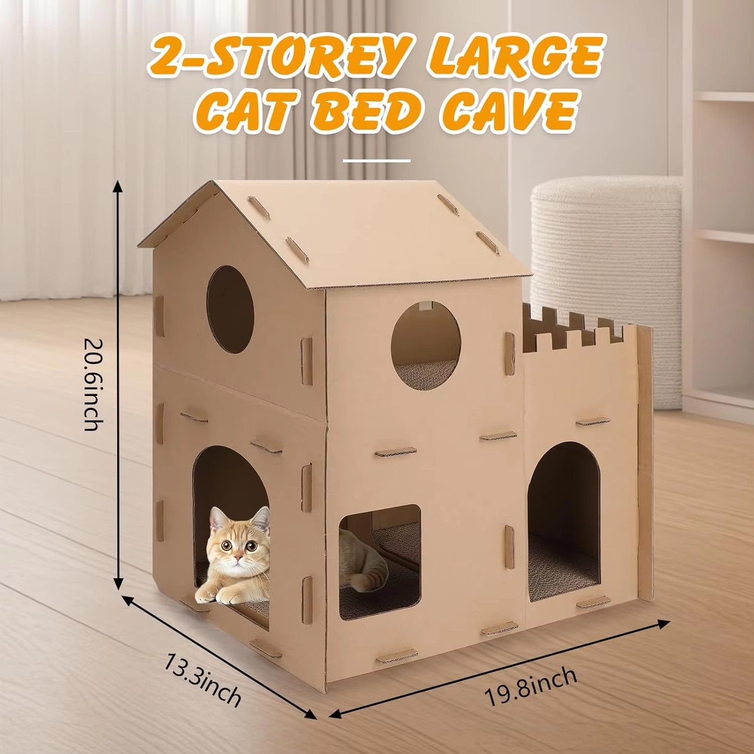 Royal Cardboard Cat Castle