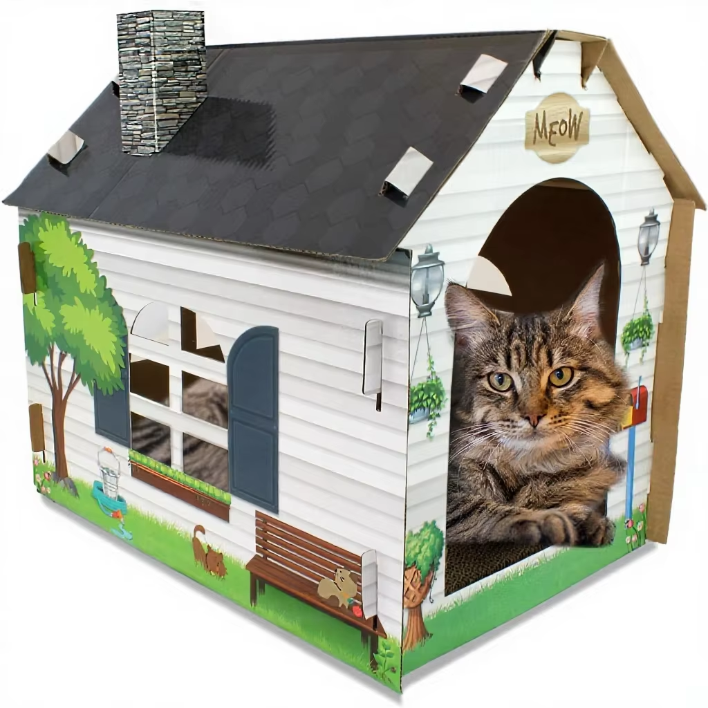 Cozy Suburban Cottage Cat House