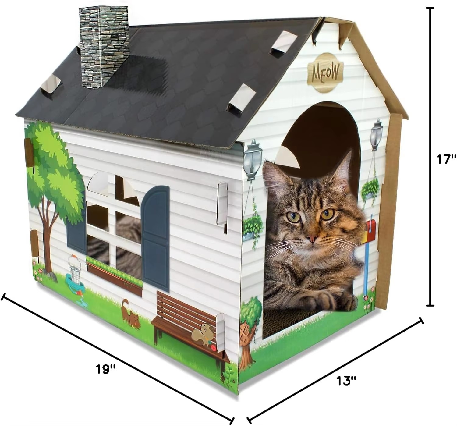 Cozy Suburban Cottage Cat House