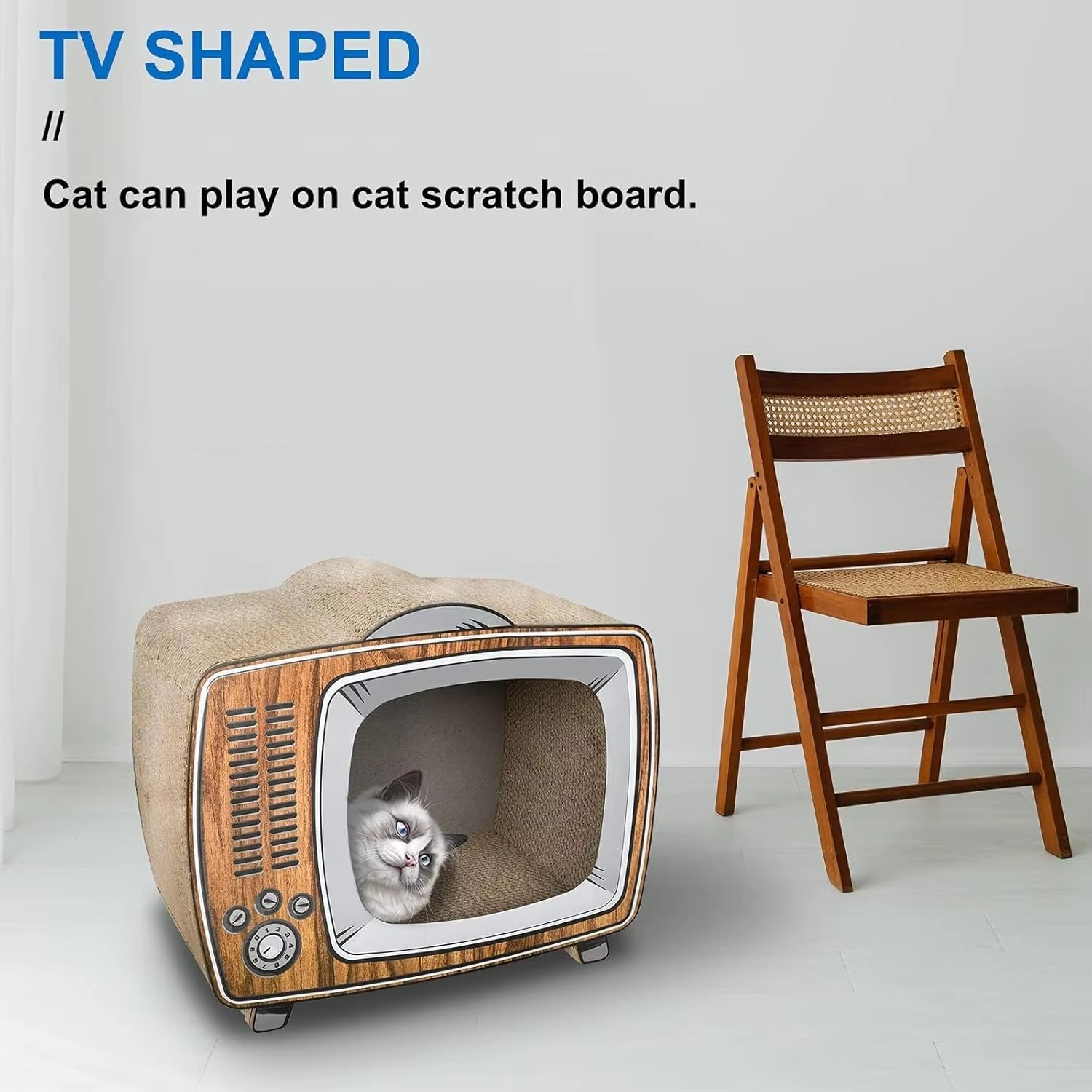 Vintage TV Cat Scratcher House