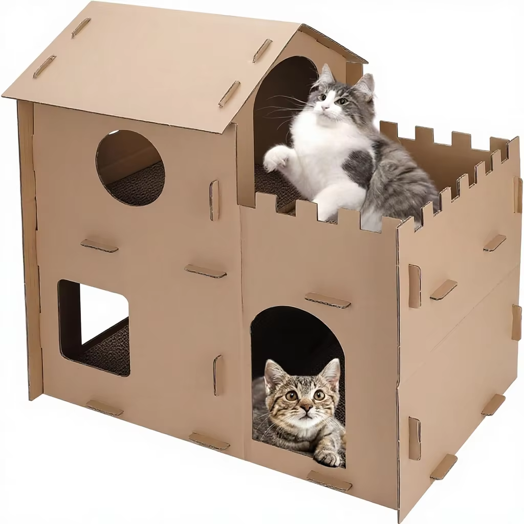 Royal Cardboard Cat Castle
