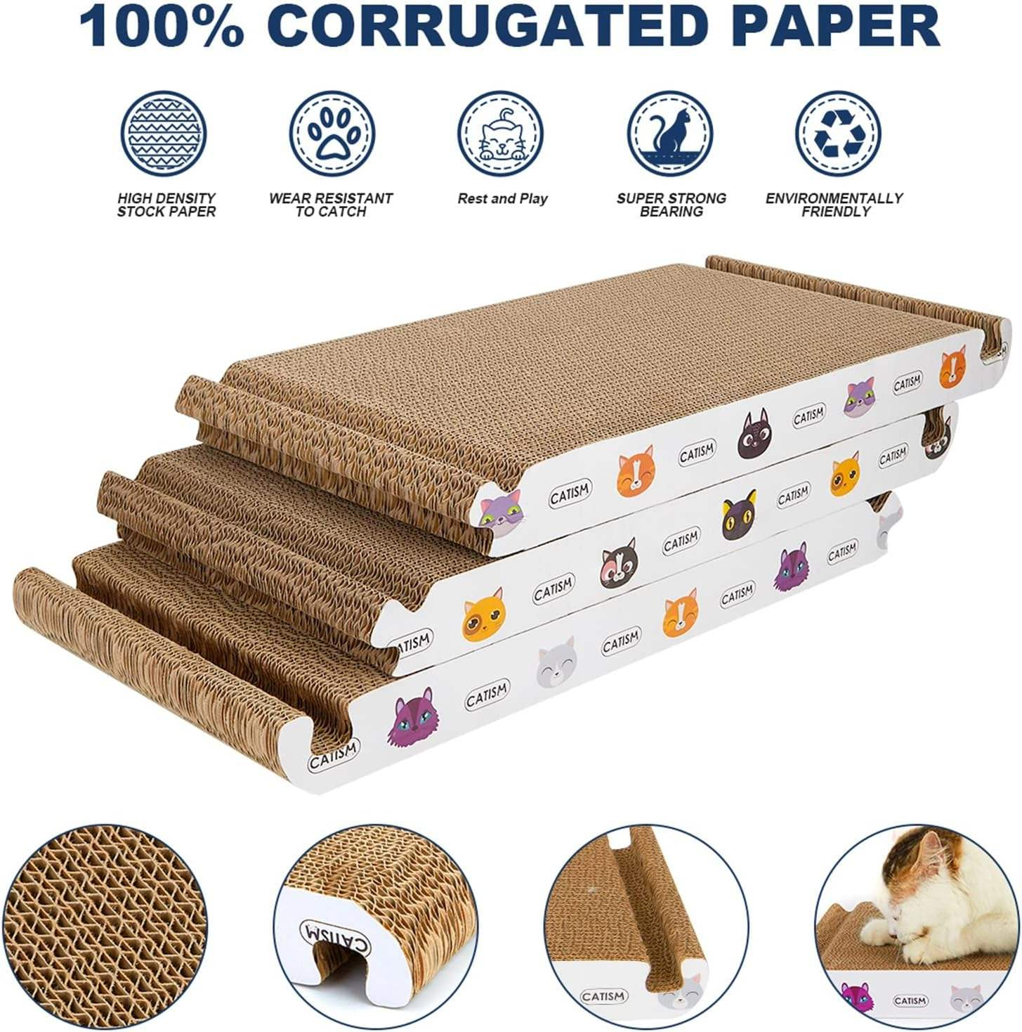 Foldable Triangle Cat Scratcher House