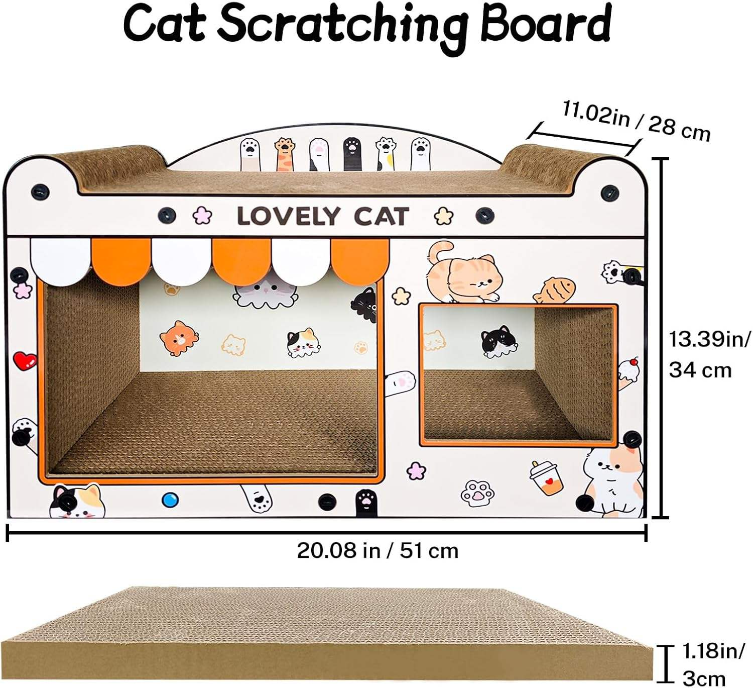 Double Room Cat Villa Scratcher