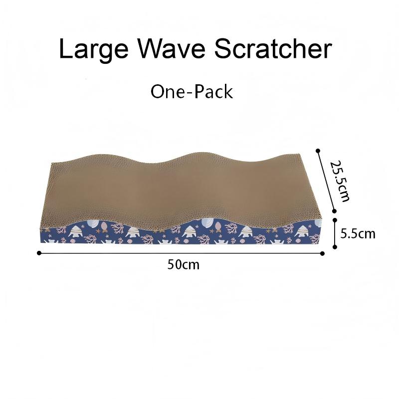 Dual-Use Big Wavy Cat Scratching Pad & Bed